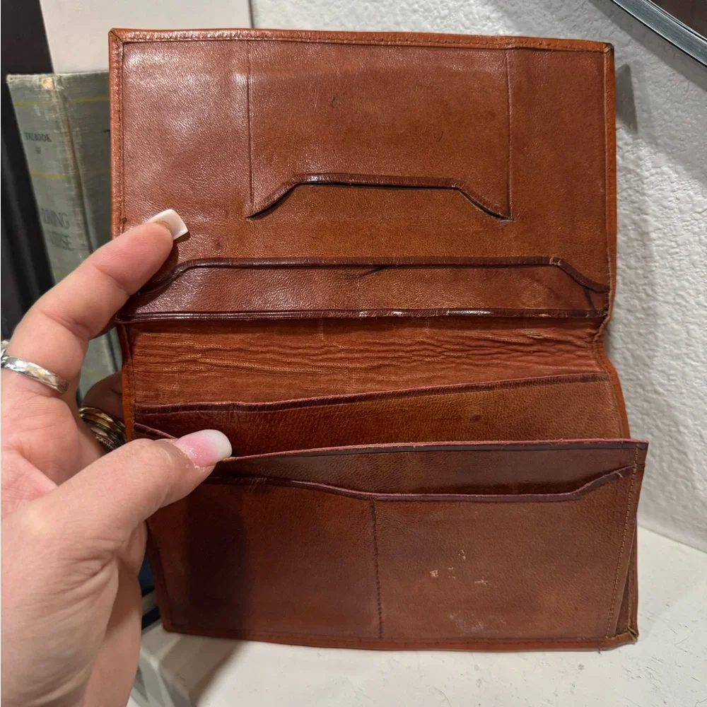 Embossed Leather‎ Passport Holder wallet Mexico vintage Mexican